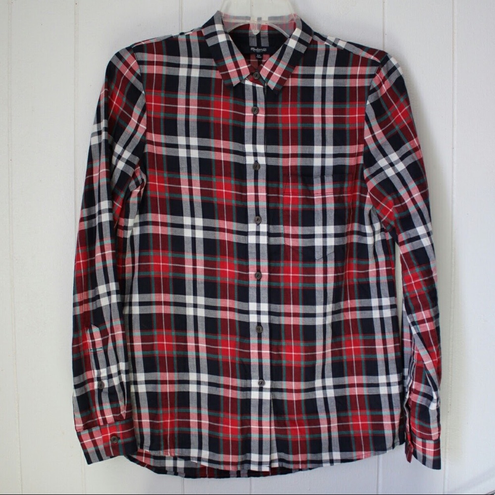 {Madewell} Plaid Button-up Shirt